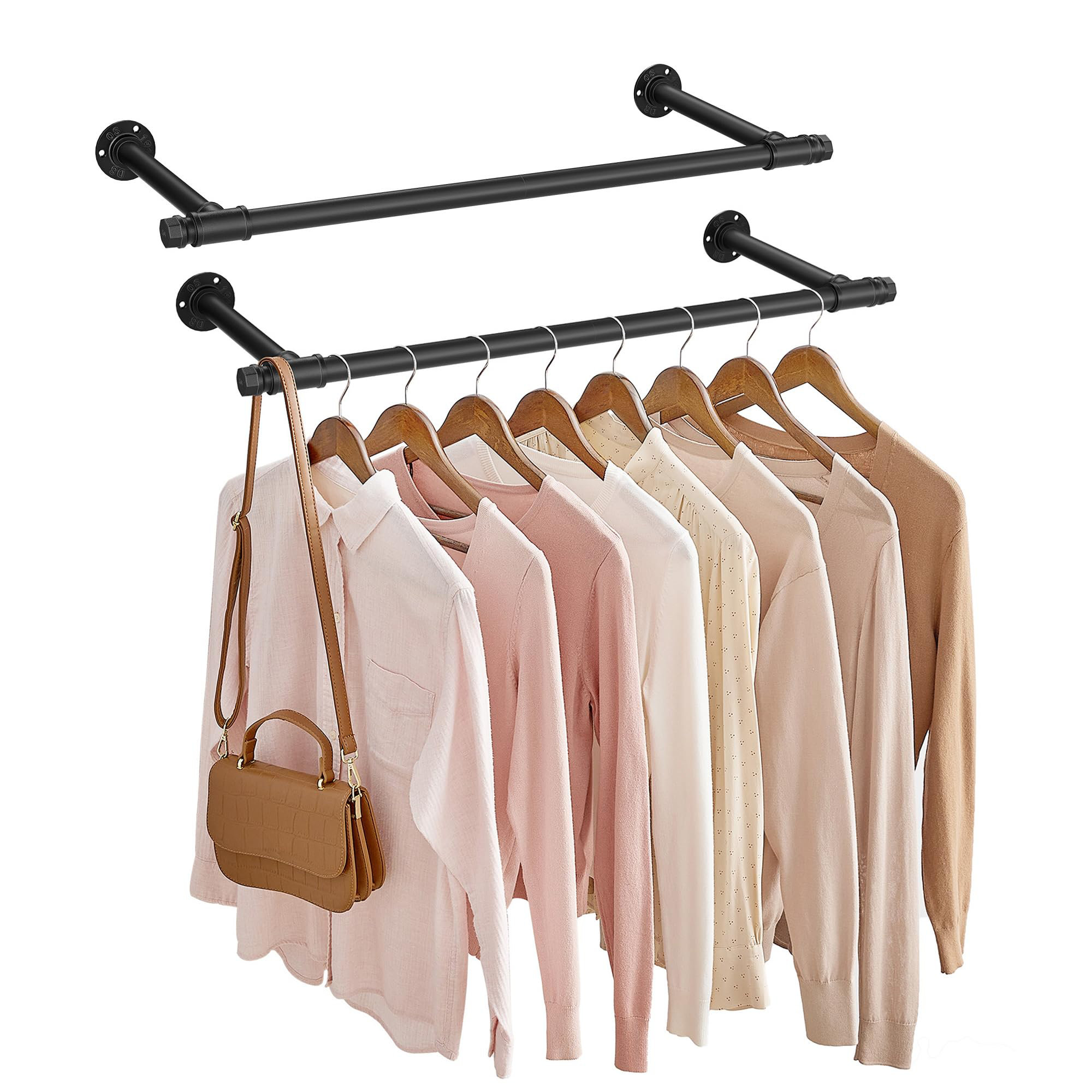 Williston Forge Metal Wall Mounted Clothes Rack | Wayfair