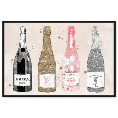 "Blossom Champagne Line Up", reproduction d'art sur toile par Art Remedy