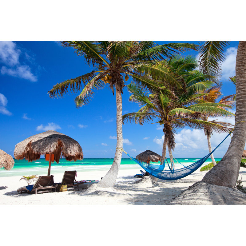 Beautiful Caribbean Beach - Wrapped Canvas Print, 51cm H x 76cm W x 3.8cm D
