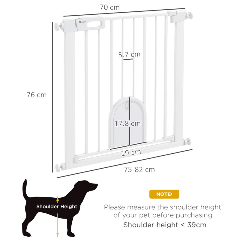 Pressure Mounted Pet Gate With Door
