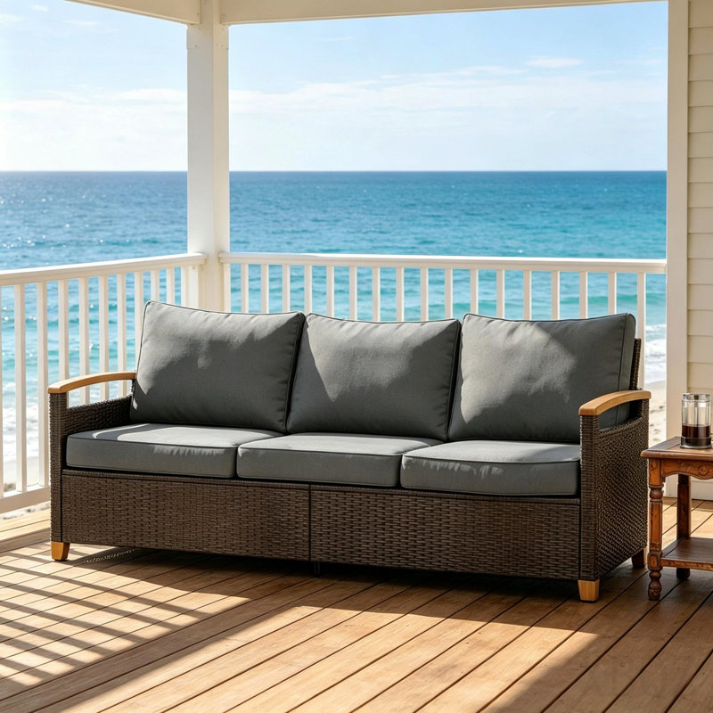 Comfort Couch Sofa,Wicker Outdoor Sofa,Deep Seat Sofa