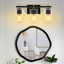 Luminaires de salle de bain: lampe de salle de bain 3 lumières sur miroir avec abat-jour en verre transparent, lampe murale pour miroir-636084086-622116496