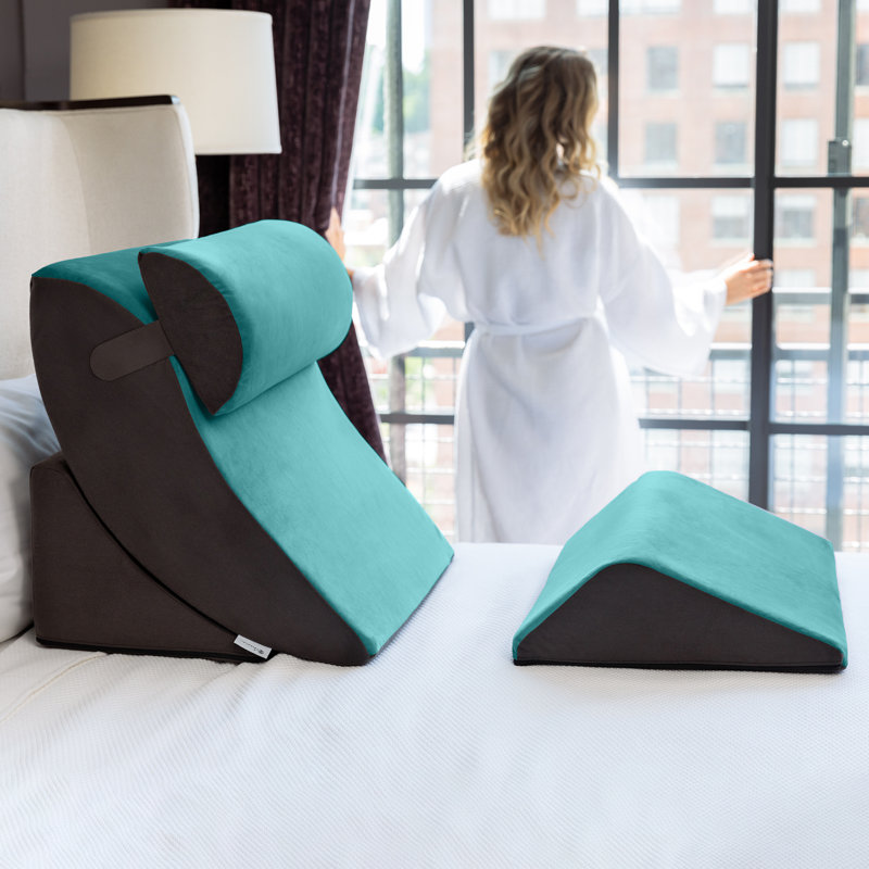 Système de confort orthopédique 4 pièces Kind Bed, Bleu / gris
