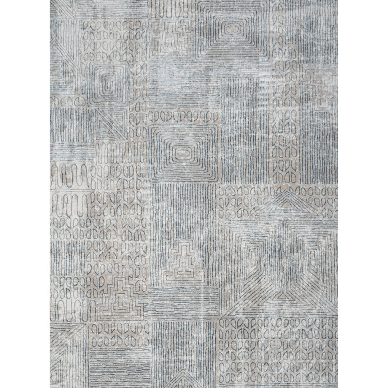 Blue Area Rug 2X3 - Elegance Collection, , Stain Rugs 2 Ft. X 3 Design, For Frequent Use, Rectangle 2' x 2'11"