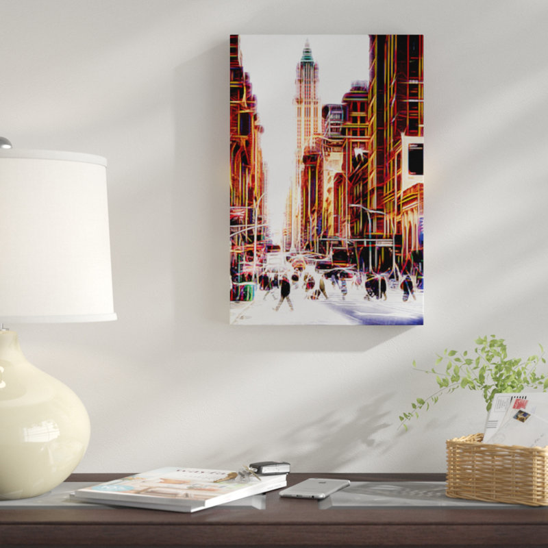 «City on the Move», impression sur toile, H 60 po x l 40po x P 1,5 po, Toile tendue, Pas de tapis