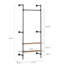 91.5cm W Wall Mounted Clothes Rack