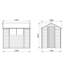 5 ft. W x 7 ft. D Wooden Overlap Apex Garden Shed with Installation Service