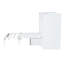 Lit simple blanc avec rangement et tablettes de chevet - option de structure stable
