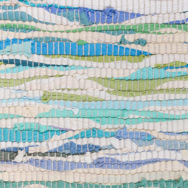 Chindi Renova, recycled materials Rug, Rectangular 110 x 60cm, Blue mix