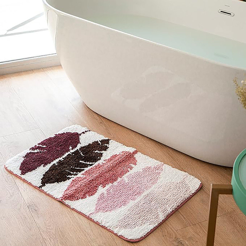Tapis en microfibre Plume Boho Gradient Feather