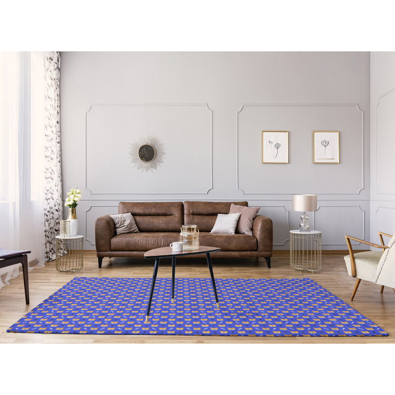 Tapis bleu shiba shiba, Rectangle 9 pi x 12 pi