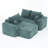 Boneless 104" Modular Cloud Couch L-Shaped Sectional Sofa with Chaise-2075543990