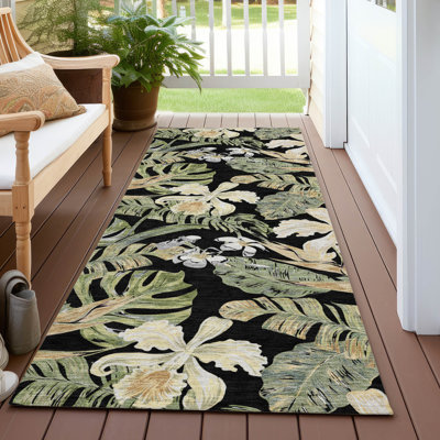 Tapis noir intérieur / extérieur lavable à la machine Cinead ACN1708