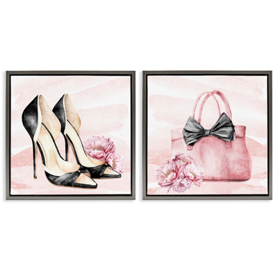 Ensemble de 2 cadres flottants Rosy Glam Time, par Kim Allen
