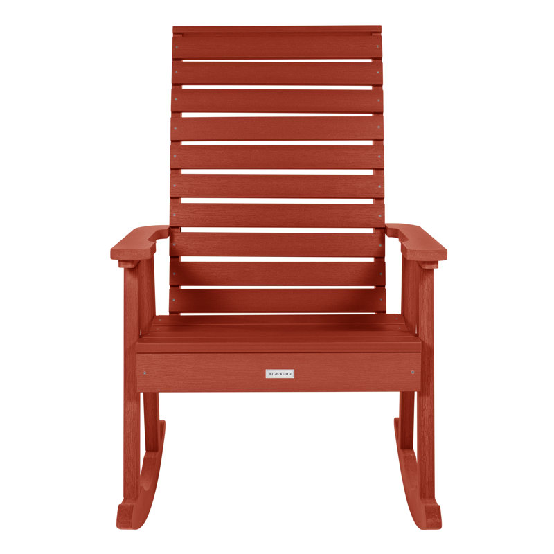Chaise berçante en plastique Midwest, Rouge rustique