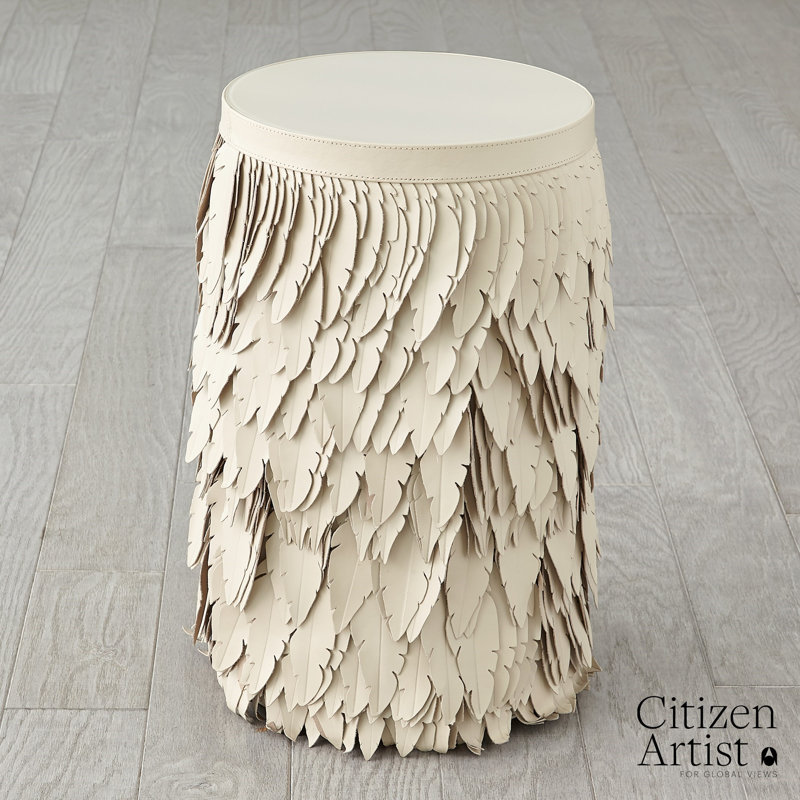Emily Martini End Table, Ivory