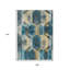 Tapis extérieur bleu sarcelle lavable 9 pi x 12 pi bleu sarcelle