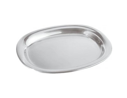 Alessi Jasper Morrison Stainless Steel Tray, Mirror Polished, 9.4"