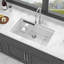 White Quartz Composite Sink 32X19" - Build, Hygienic Workstation Design 32"X19" Kitchen Advanced Composite, Smooth Finish Undermount