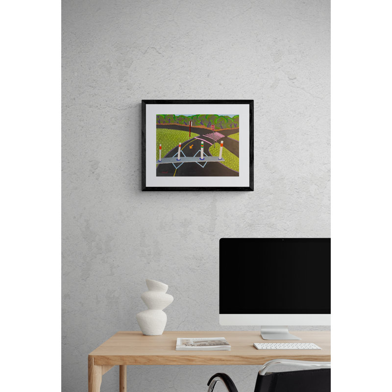 Crossroads At Eagle Lake Park Print by Sue Graef, Black Framed Canvas, 24" H x 32" W