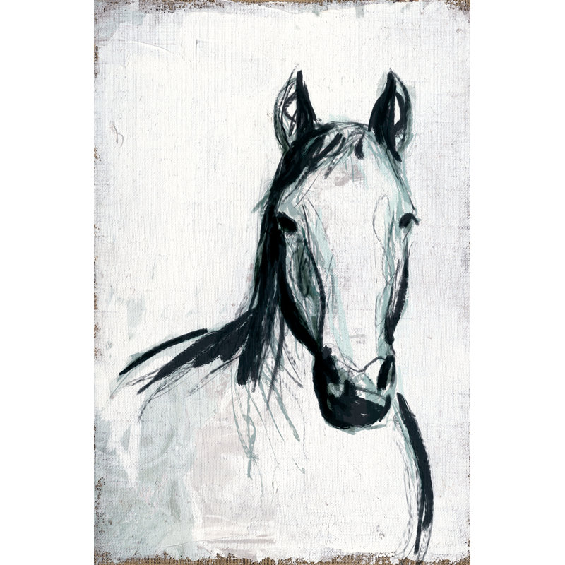 Horse - Wrapped Canvas Print, 46cm H x 30cm W x 3.8cm D