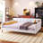 Full Size Upholstered Daybed With 4 Support Legs-1800794018-1800794028