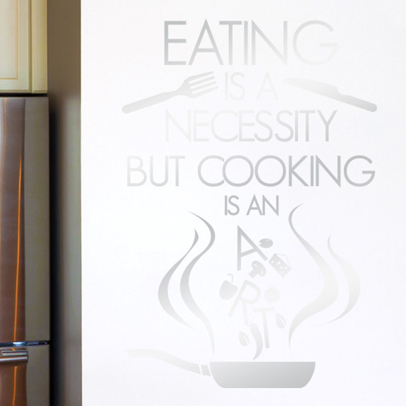 Food & Beverage Wall Decal, Shiny Silver