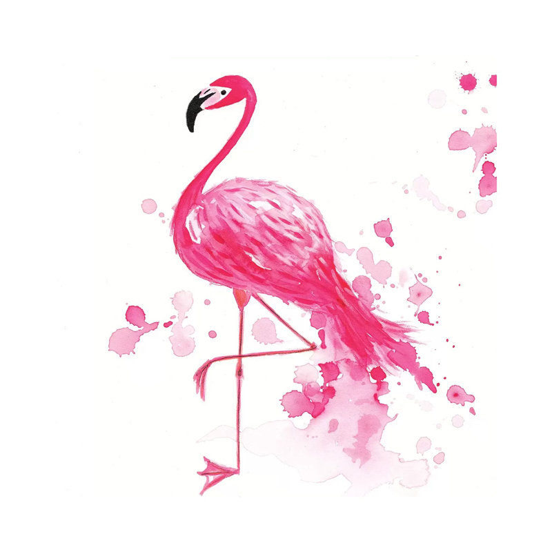Flamingo I - Wrapped Canvas Painting, 30.48 cm H x 30.48 cm W