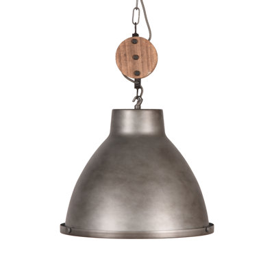 Alijah 1 - Light Grey Dome Pendant