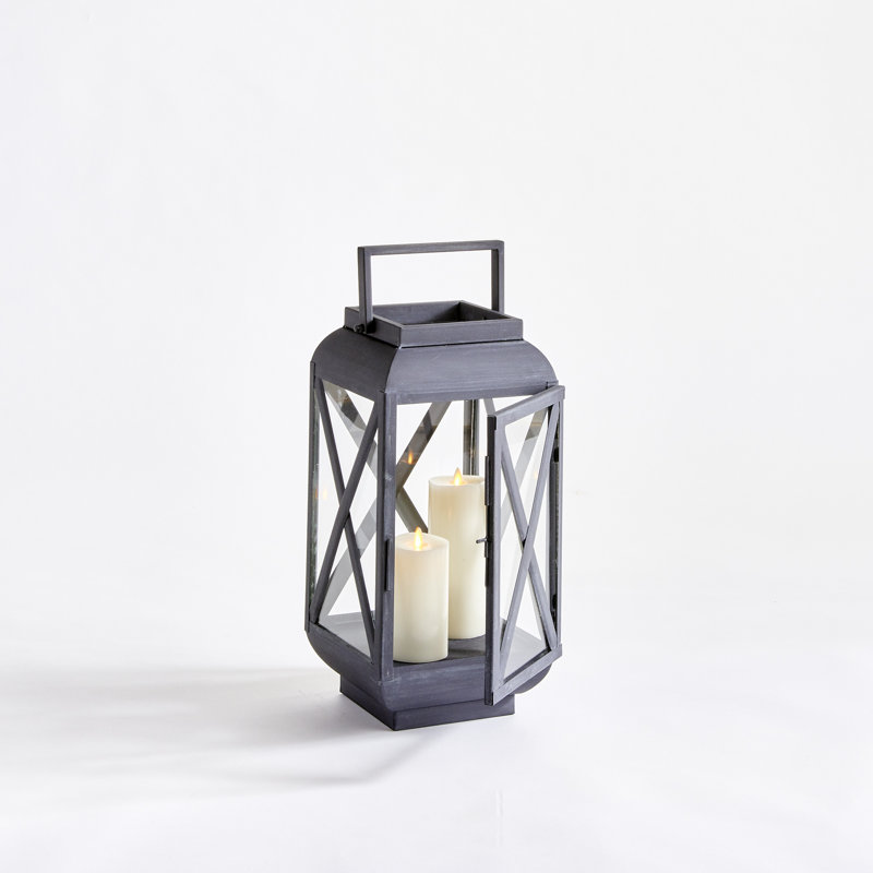 18.5'' H Iron Tabletop Lantern