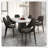 Newsom Modern Curved Open-Back Upholstered Dining Chair with Sturdy Iron Metal Legs, Heavy-Duty 440 lb. Weight Capacity - Perfect for Dining Room, Kitchen, or Vanity-30999661-30984025