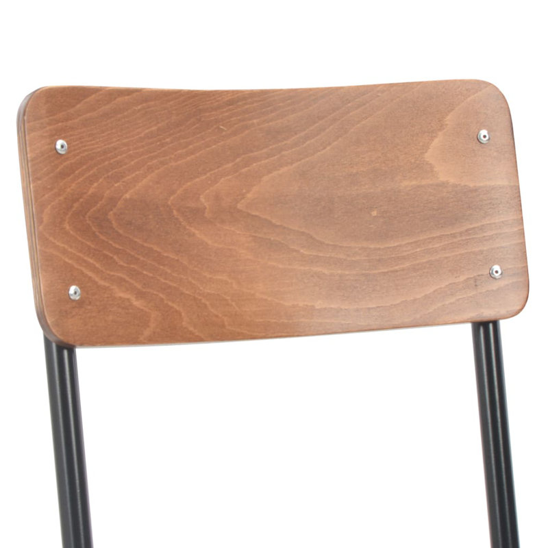 Arteaga 46cm H Stacking Side Chair, Brown/Black