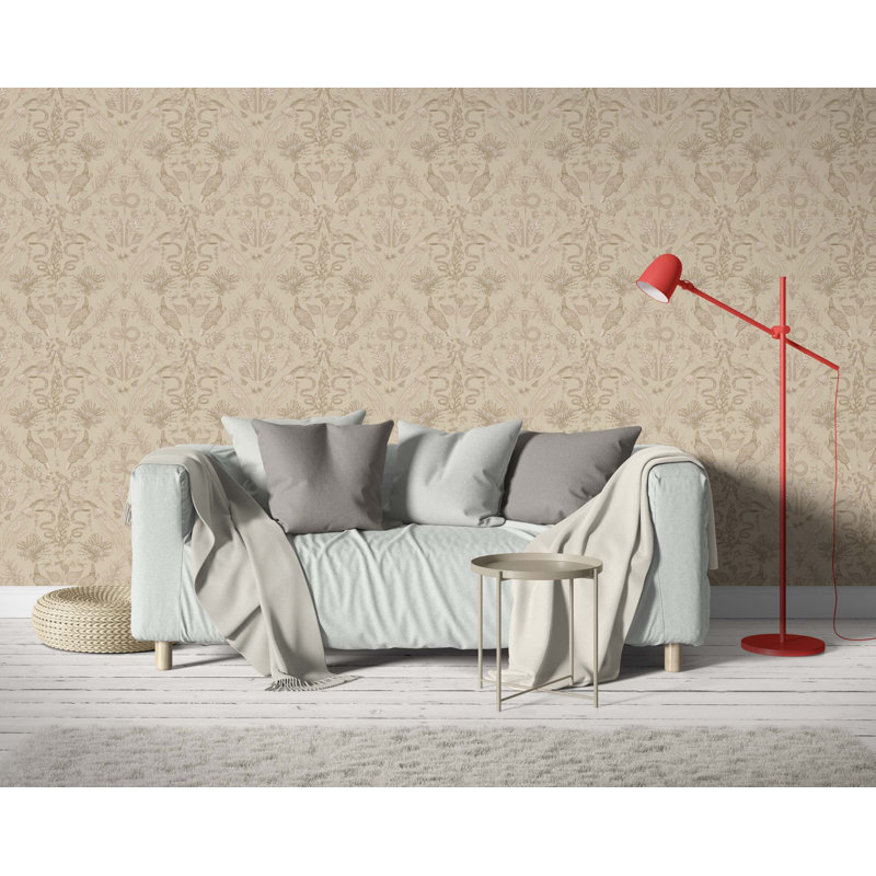 Critters Wallpaper, Tan/Cream/Beige