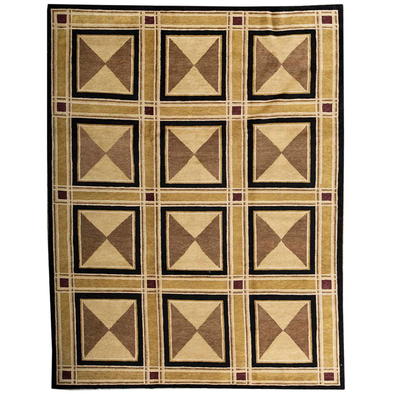 Hand-Knotted High-Quality Beige Area Rug
