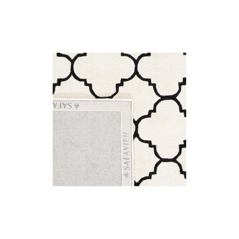Carolene Hand Tufted Wool Geometric Rug, Round 7'