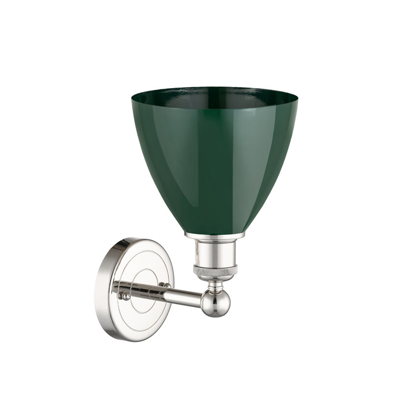 Applique à bras en métal, Vert, Nickel poli