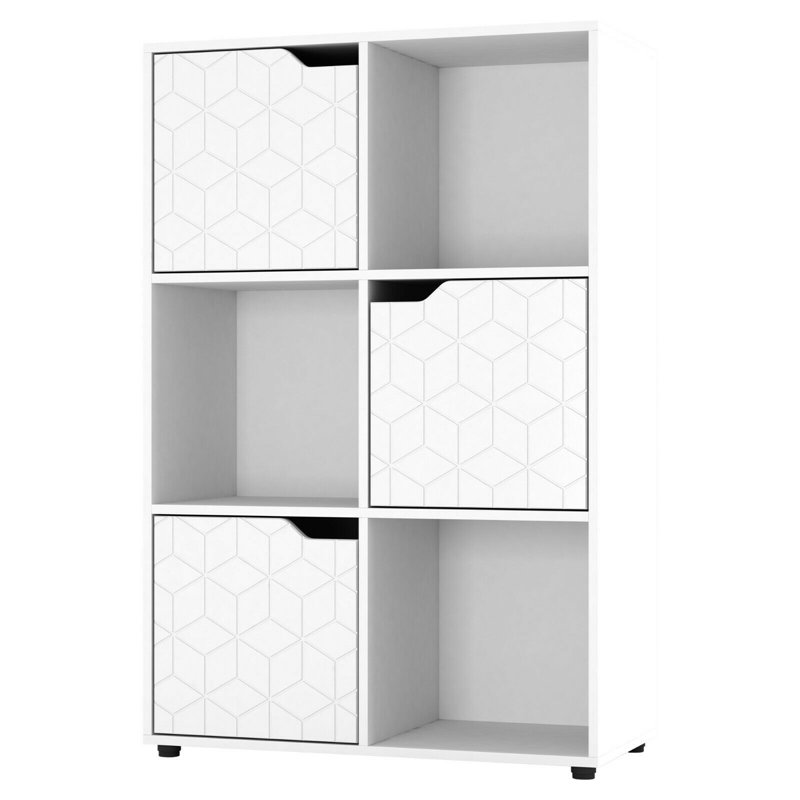 Berrie 90.5cm H x 60cm W Cube Bookcase, White