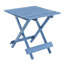 Table pliante bleue pour jardin ou balcon - Bois massif, portable, idéale pour les espaces extérieurs