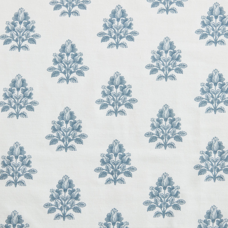 Ensemble de draps en coton percale Martha Stewart, Ensemble de draps pour grand lit avec 2 taies d'or, Darcy Blue