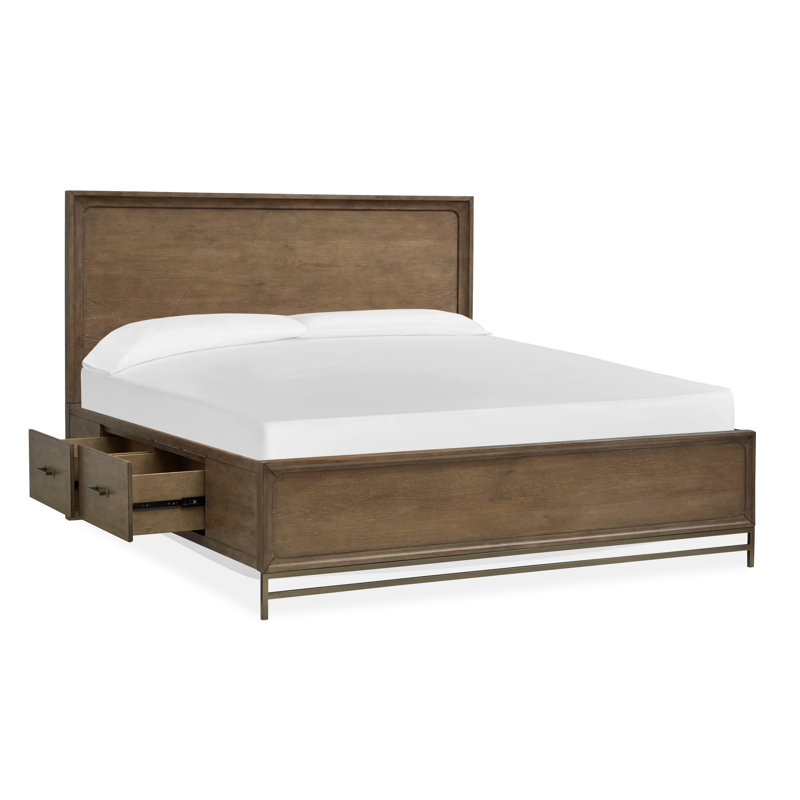 Complete Panel Bed W/Storage Rails, Queen