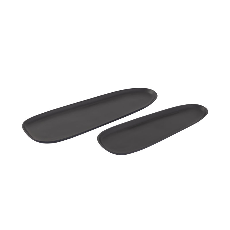 Blain Tray - ensemble de 2 noir mat