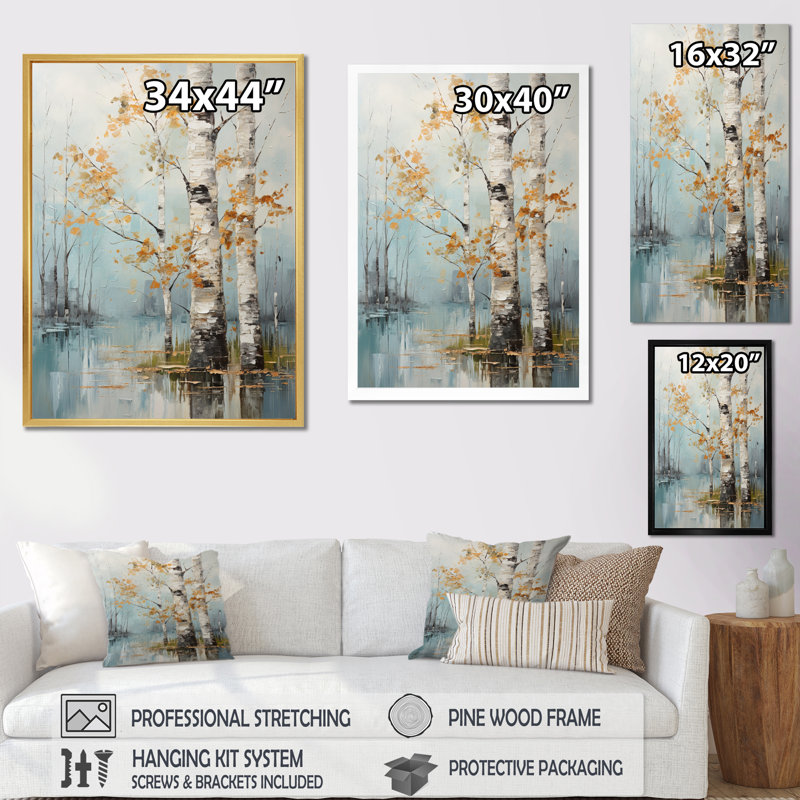 Wey Silent Woods VI - Impression, H 20 po x l 12 po x P 1 po, Cadre flottant blanc
