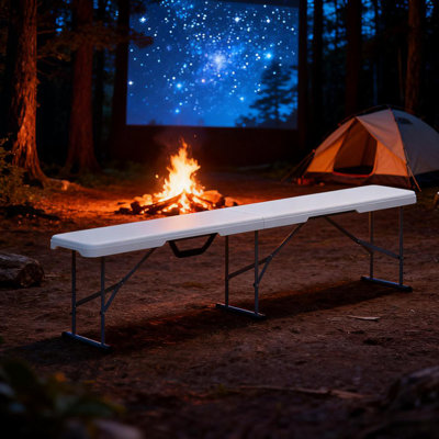 Banc de camping pliable portatif avec poignée de transport