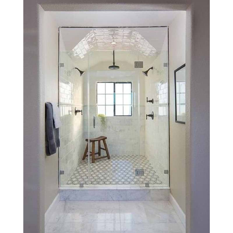 Infinity Hexagon Marble Tile, Ming Green Thassos/Linblue