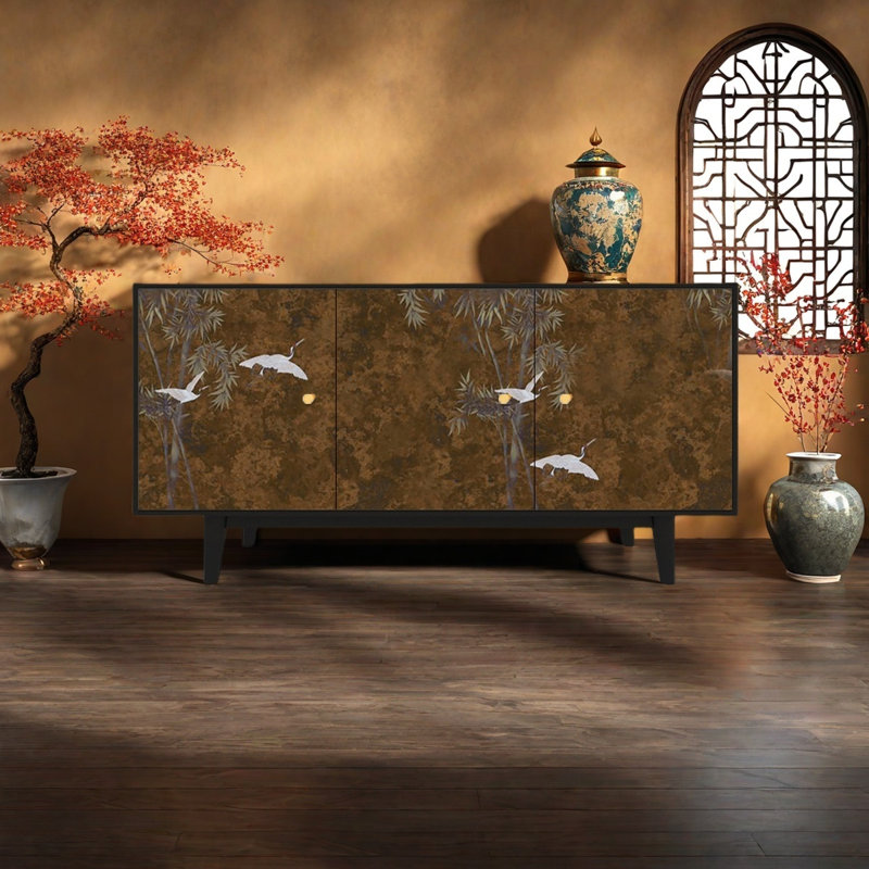 Armoire de rangement en bois massif de style chinois