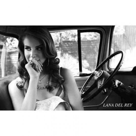Posterazzi Rolled Poster Lana Del Rey Car On Paper Print