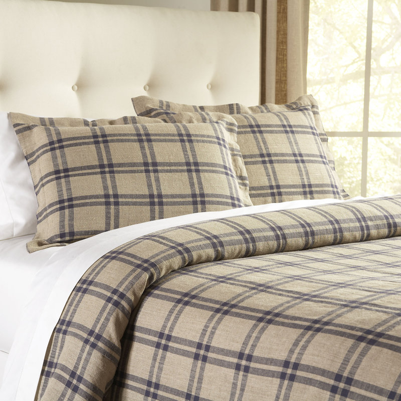 Linen Plaid Duvet Cover