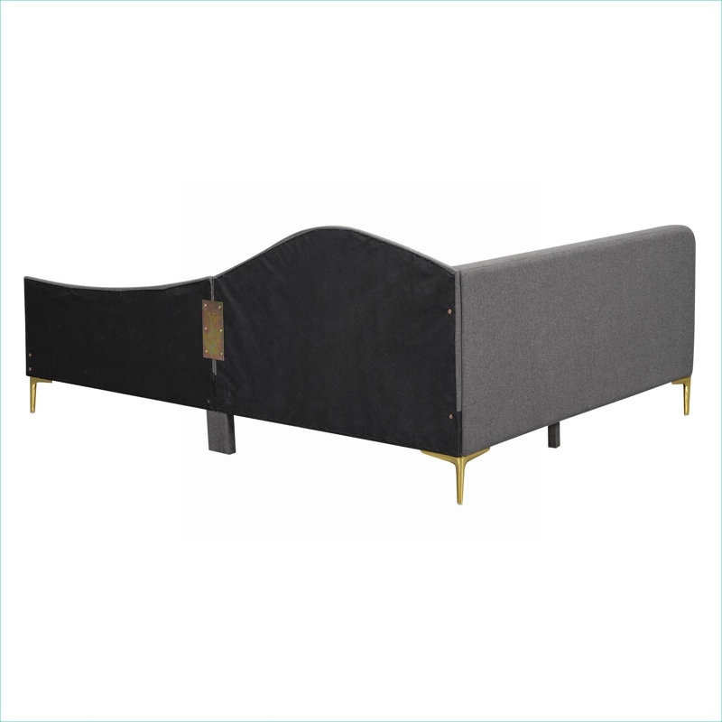 Full-Size Dual Function Upholstered Platform Daybed, Fits Standard Full Mattresses for Guest Rooms and Home Offices, Slate Gray