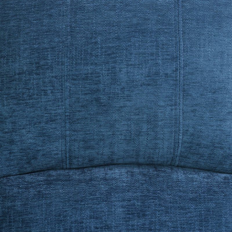 Causeuse inclinable en tissu bleu clair avec rangement pour console Nordic, Microfibre bleue