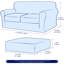 Housse pour causeuse à coussins carrés extensible et moelleuse Hearston-1622471688